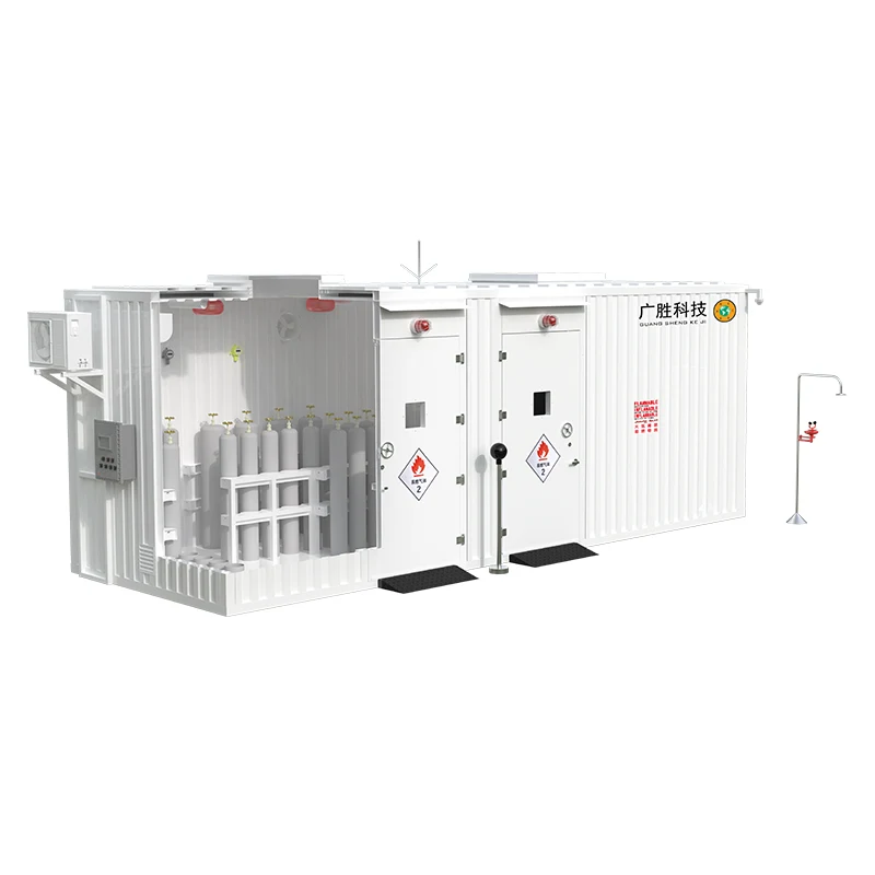 Vhodno skladišče kontejnerjev za shranjevanje plinskih jeklenk, varnih pred eksplozijami